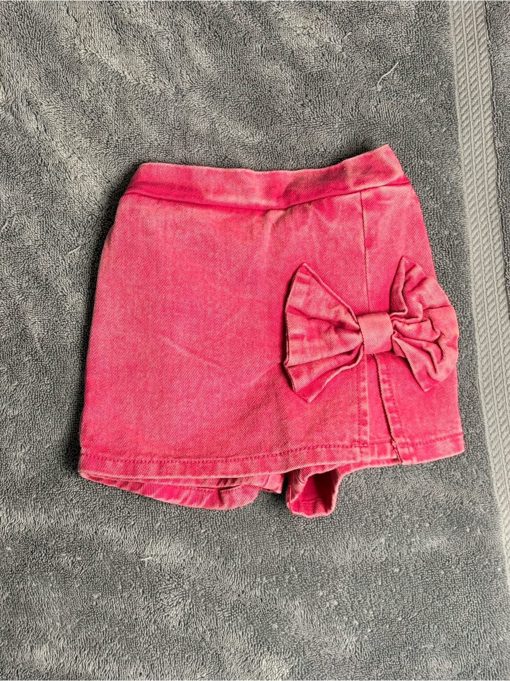 SHEIN Pink Girls Skort with Side Bow